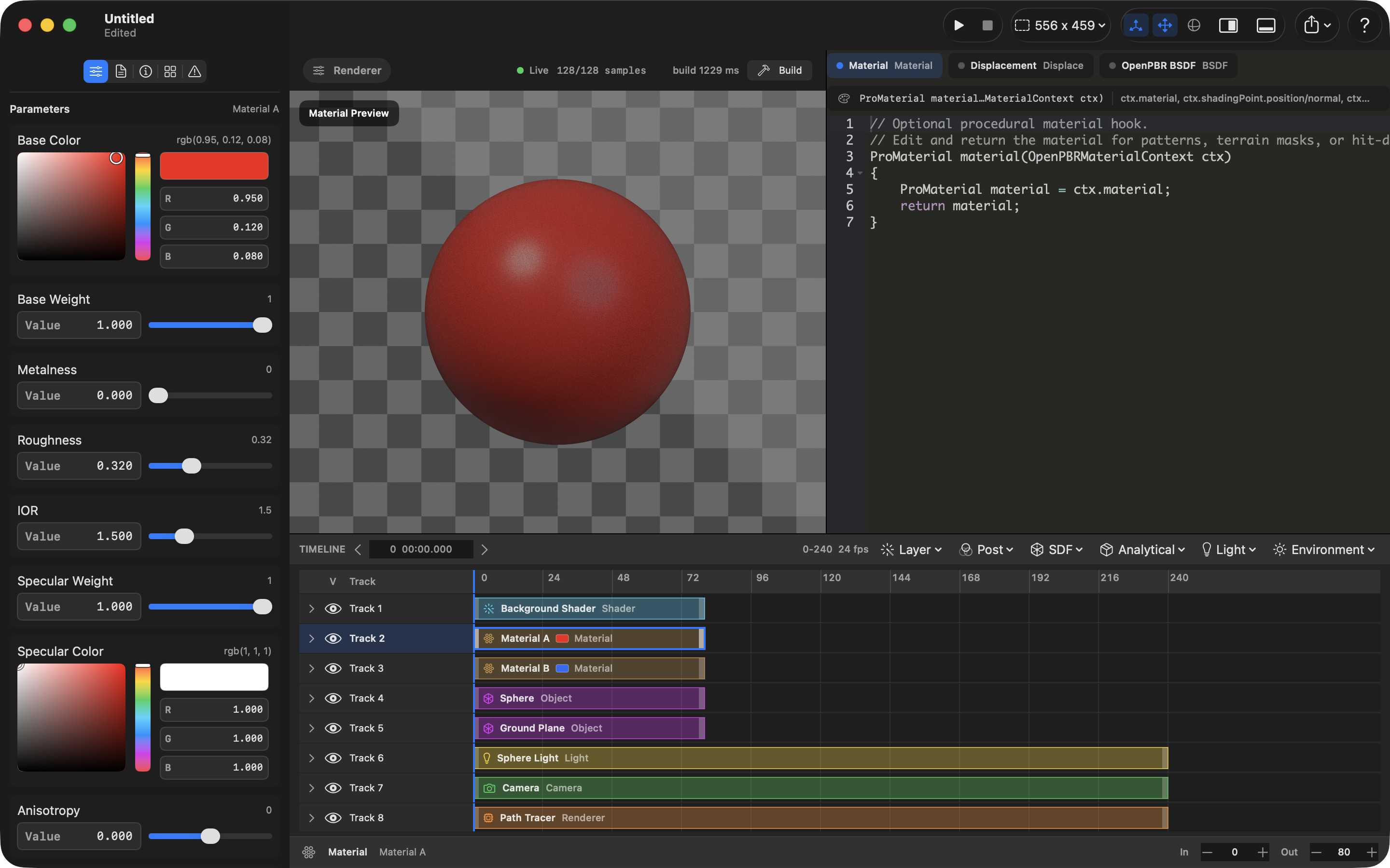 ShaderMania Pro procedural material editing